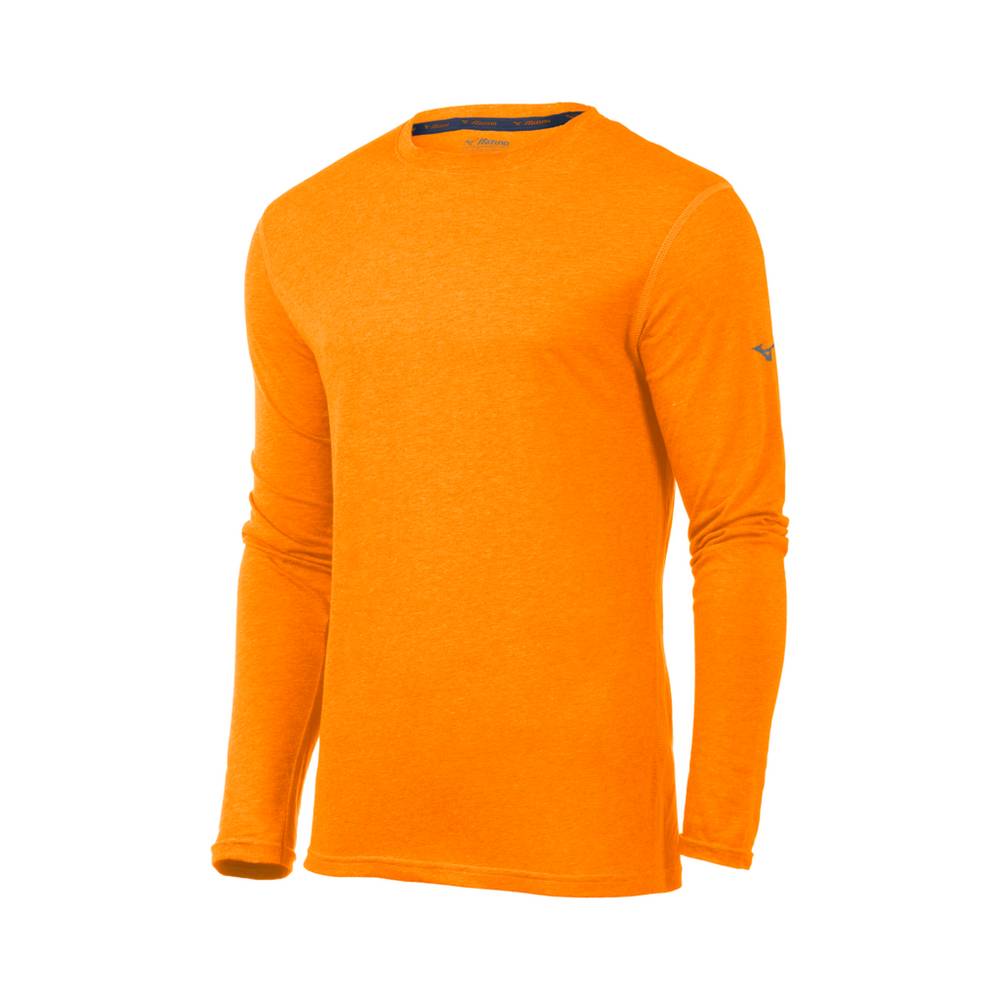 Mizuno Inspire Long Sleeve - Erkek Gömlek - Turuncu Türkiye (LZJCUE-170)